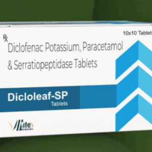 Dicloleaf-SP (Diclofenac Potassium + Paracetamol + Serratiopeptidase Tablets)